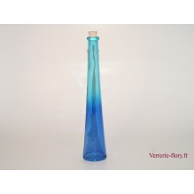 bouteille Renana en verre - ovale dégradé bleu  bouteille verre ovale dgrad bleu