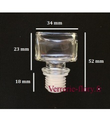 bouchon de verre carr
