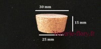 bouchon de lige plat h 15 mm