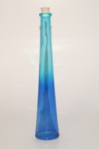 bouteille Renana en verre - ovale dégradé bleu 