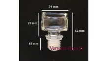 bouchon de verre carr