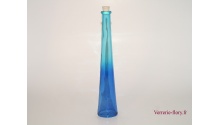 bouteille verre ovale dgrad bleu