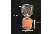 bouchon de verre avec tte carre