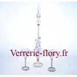 coffret verre et carafe fleur