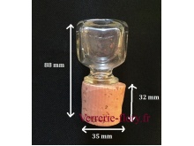bouchon de verre avec tte carre