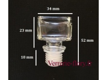 bouchon de verre carr