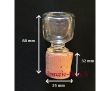 bouchon de verre avec tte carre