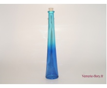 bouteille verre ovale dgrad bleu