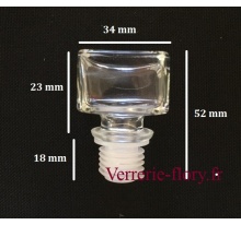 bouchon de verre carr