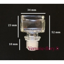 bouchon de verre carr