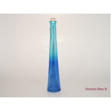bouteille verre ovale dgrad bleu