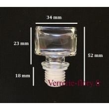 bouchon de verre carr