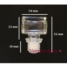 bouchon de verre carr