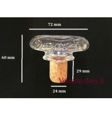 bouchon de lige avec tte verre fresque