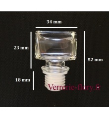 bouchon de verre carr