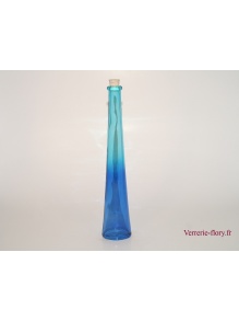bouteille verre ovale dgrad bleu