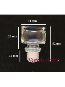 bouchon de verre carr
