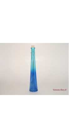 bouteille verre ovale dgrad bleu