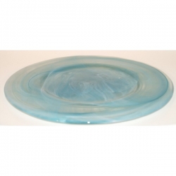 Assiette en verre et albatre