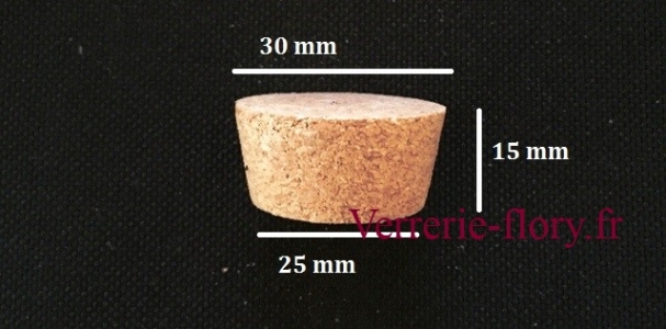 20 bouchons de liège plat h 15 mm