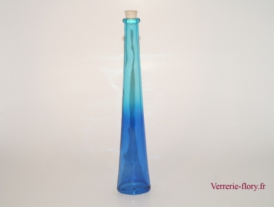 bouteille Renana en verre - ovale dégradé bleu 